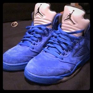 Jordan 5s blue suede size 9